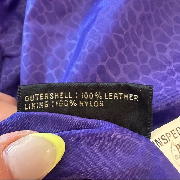 Vintage Purple Leather Fringe Jacket - Picture 14 of 16